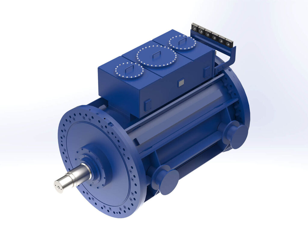 Submersible motors for direct mounting of pump impeller on motor shaft. Efficiency IE3 or 4