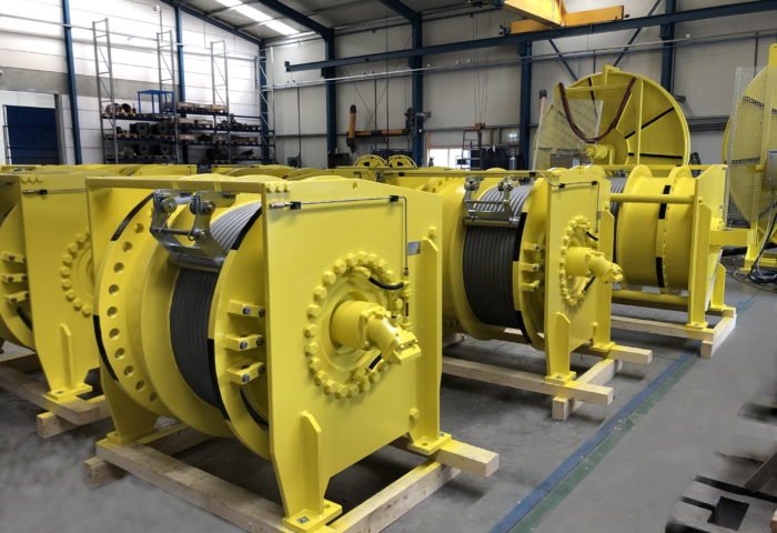 NMS winches for motion compensated pile gripper
